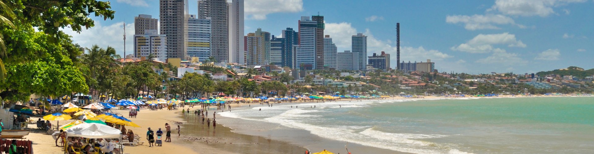 Nightlife panorama in Ponta Negra, BR