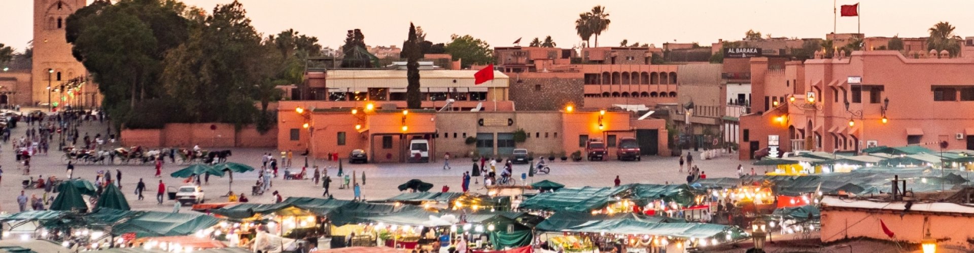 Marrakech nightlife scene at night