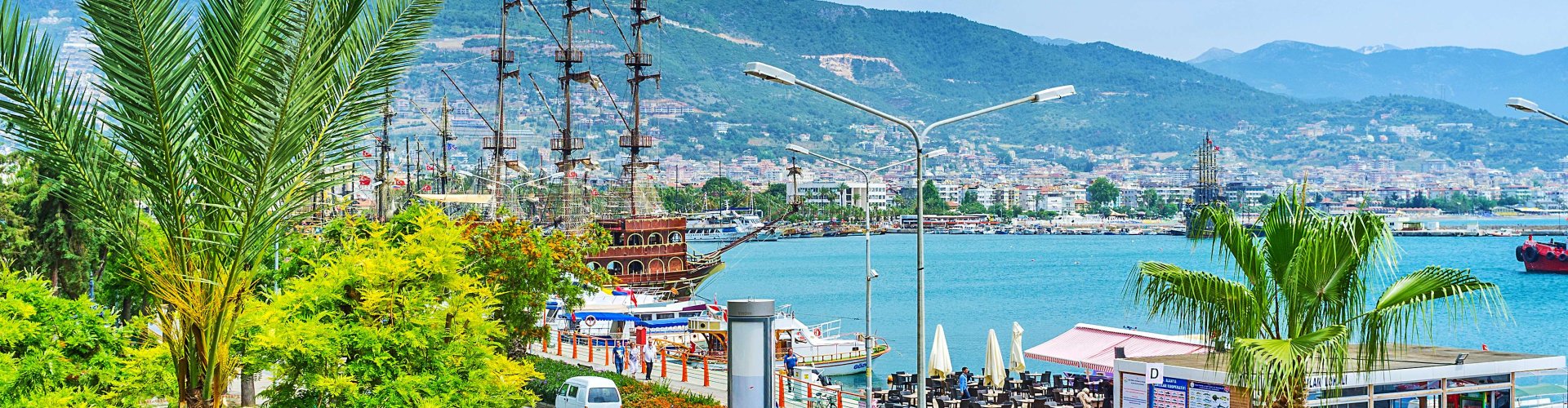 Nightlife panorama of Antalya, TR