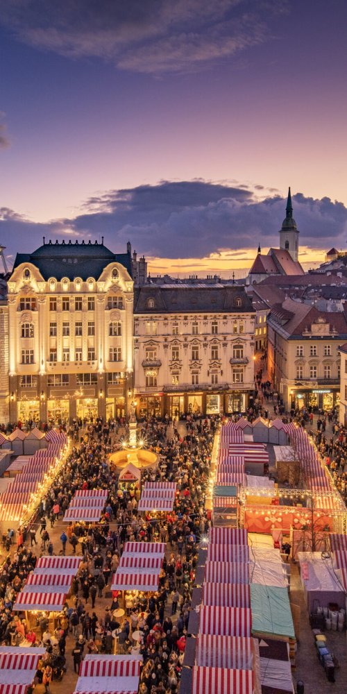 Nightlife scene Bratislava ambiance