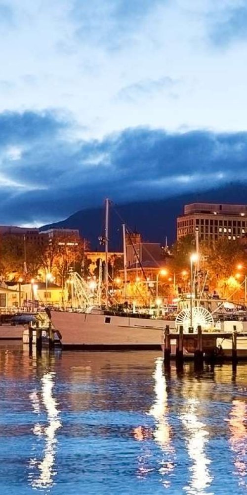 Nightlife ambience in Hobart, TA, AU