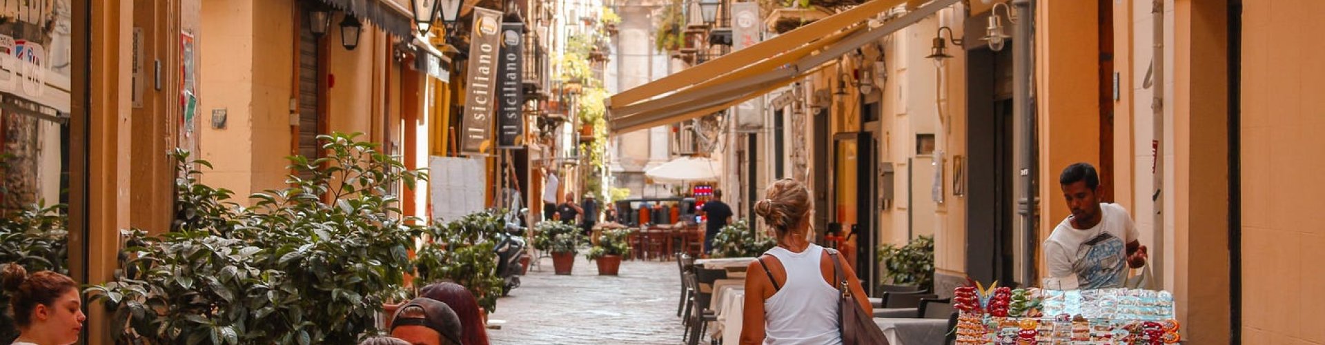 Palermo nightlife vibrant street scene