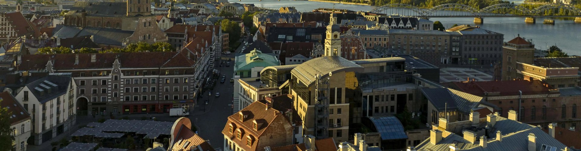 Nightscape of Rīga city at night